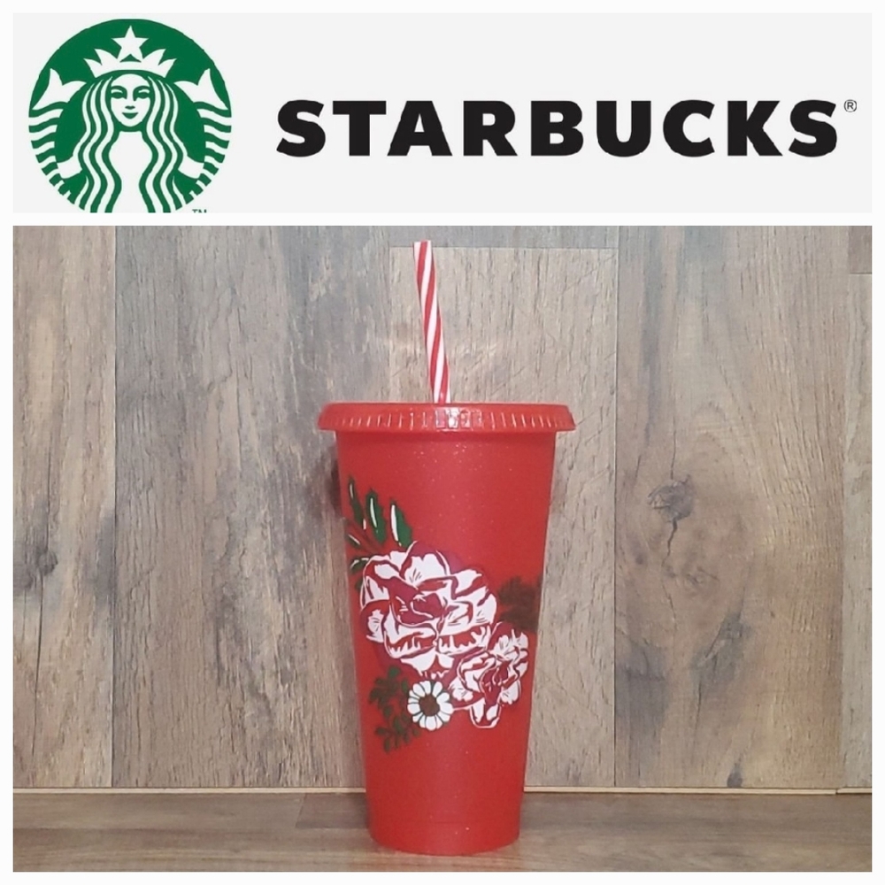 💚🤍❤️ Starbucks Winter Holiday 2022 Plastic Cup, 24 oz BNWOT